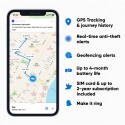 Invoxia Cellular GPS Tracker - Vehicle, Car, Motorcycle, Bike, Senior, Kid, Belongings - Up to 4 Month Battery Life - Free 2 Year Subscription - Built-in SIM - Real-time Anti-Theft Alerts - 4G LTE-M